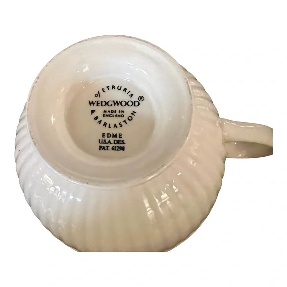 Wedgwood Edme Footed Coffee Tea Cups Fine China set of Two
